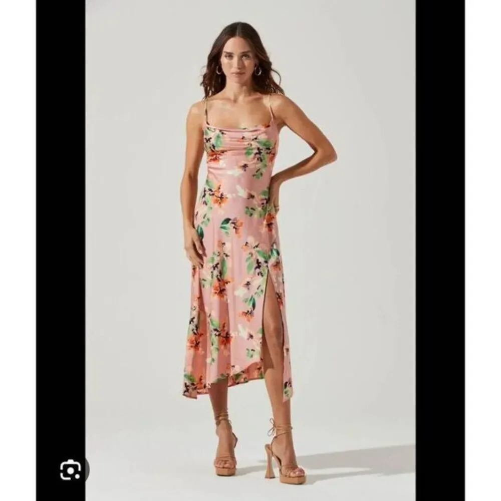 Astr Gaia Midi Slip Dress Sz XS